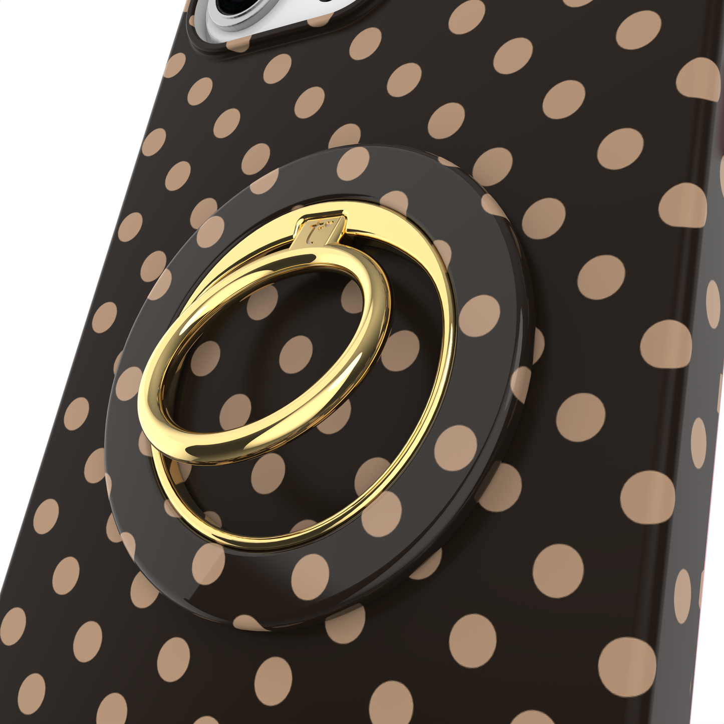 Mocha Polka Dot MagSafe Phone Ring