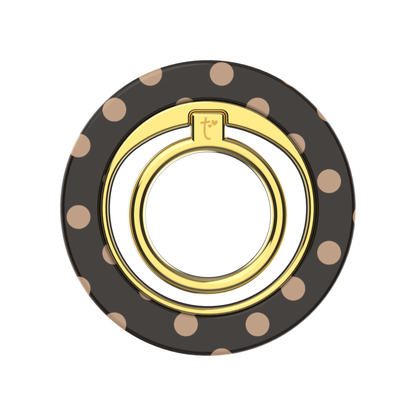 Mocha Polka Dot MagSafe Phone Ring *PRE ORDER SHIPPING FROM 30.9.26*