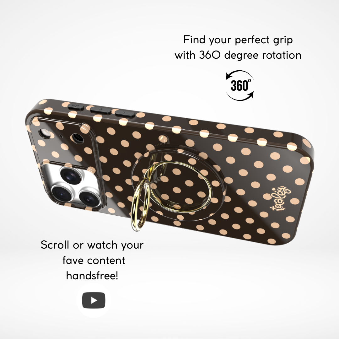 Mocha Polka Dot MagSafe Phone Ring