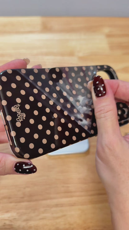 Mocha Polka Dot MagSafe Phone Case